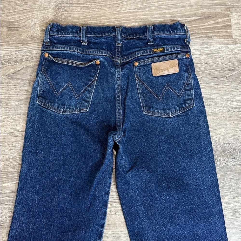 Wrangler Women’s High Rise Straight Leg Jeans Dark Blue Sz 30x34 - Picture 4 of 10